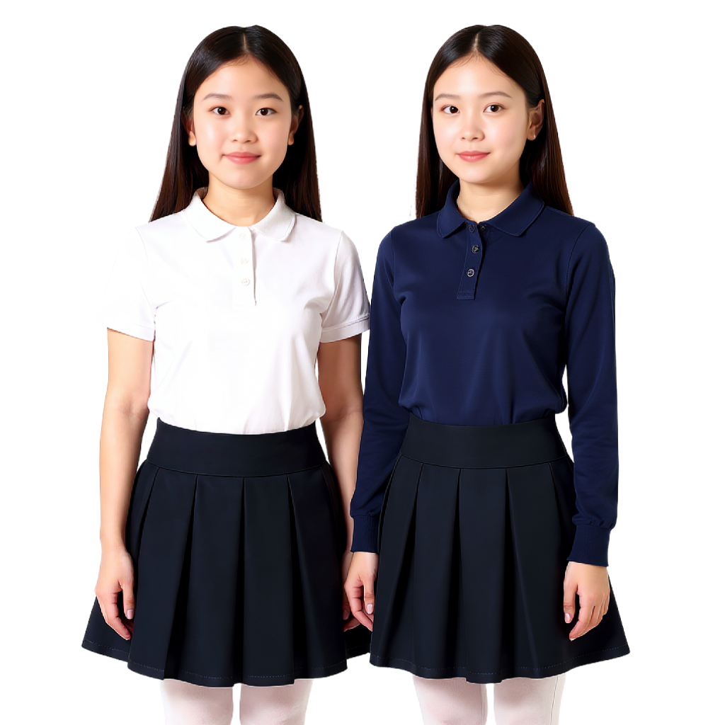 Girl’s Adjustable Waist Pleated Skort Skirt