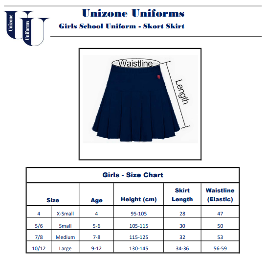 Girl’s Adjustable Waist Pleated Skort Skirt