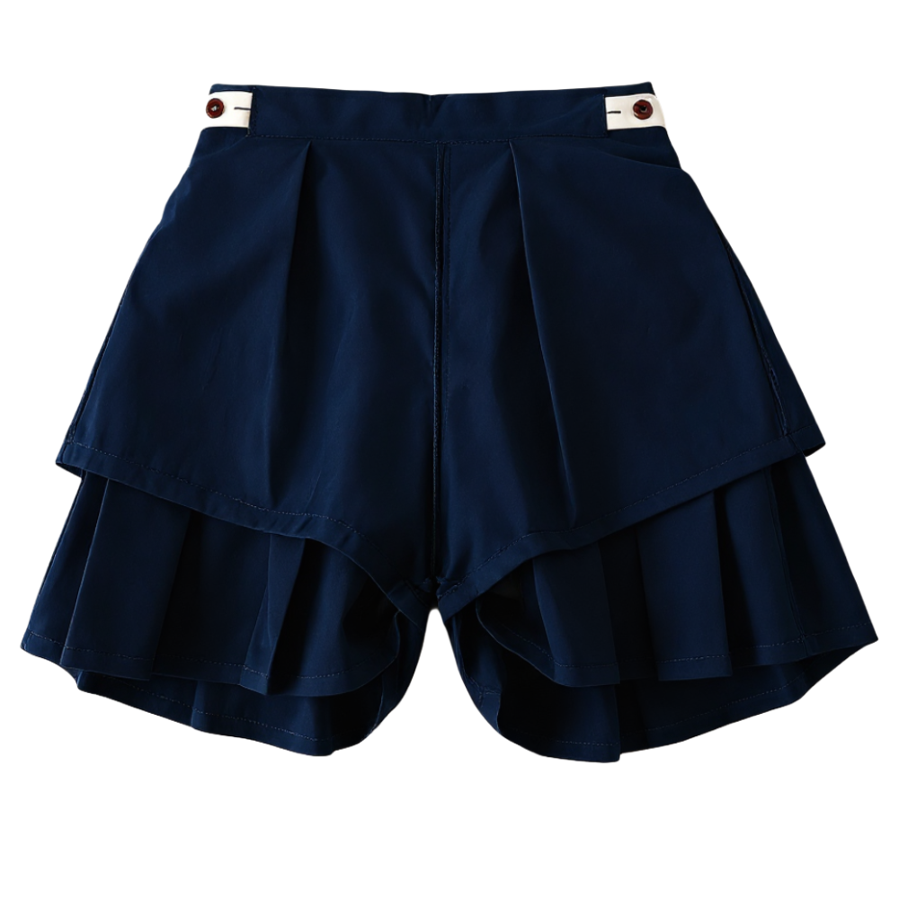 Girl’s Adjustable Waist Pleated Skort Skirt